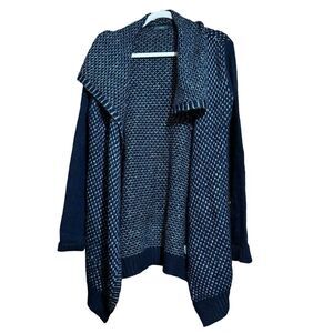 THML Cardigan Womens Large Multicolor Chunky Knit Drape Open Long Sleeve Sweater